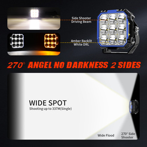 Luz Barra ไฟออฟโรด LED 4x4ขนาด5นิ้วลูกบาศก์ LED สปอตไลท์ชั้นวางบนหลังคารถออฟโรดบาร์ไฟ LED เชื่อมต่อได้ - Product Image 4