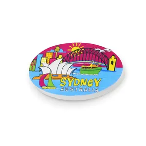 Souvenir d'Australie, aimants de réfrigérateur ovales en mélamine personnalisés avec impression 3D, Sydney - Product Image 1