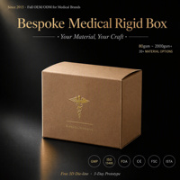 Boîte de luxe personnalisée en kraft gaufré à double rabat avec logo en feuille d'or pour flacon pharmaceutique – Nouveau design pour le marché américain