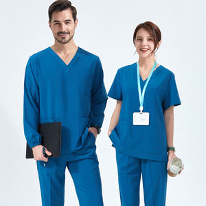 Set di Scrub elasticizzato uniformi da cura Scrub <span class=keywords><strong>medico</strong></span> asciugatura rapida medici infermieri per donne e uomini abiti sanitari clinici tuniche - Product Image 1