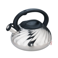Bouilloire à thé 3L Théière en acier inoxydable sifflante pour cuisinière à induction Bouilloire à eau chaude Théière