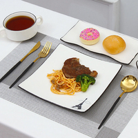 Tapis de table tissé en Offre Spéciale Sets de table tissés carrés antidérapants et faciles à nettoyer pour table à manger de luxe