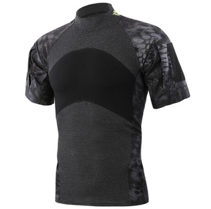 Black Python Color ESDY New Outdoor Frog <strong>Tee</strong> Sports Short Sleeve Tactical T-shirt - Product Image 1