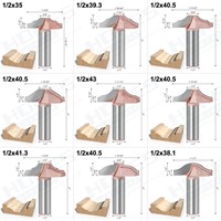 Fresa de perfil clásico de carburo de tungsteno con vástago de 1/2 pulgada para carpintería, herramientas CNC para corte de puertas