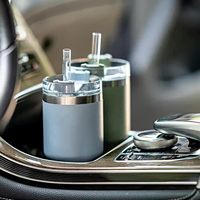 Lot de 4 pailles réutilisables de 12 pouces avec brosse de nettoyage pour gobelets Stanley & Yeti de 30 à 40 oz