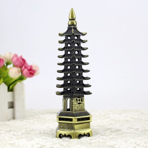 Miniatura de la Pagoda Wenchang de 9 Pisos, Adorno Metálico para Mesa, Decoración para el Hogar, Regalo de Año Nuevo Chino o de Inauguración de Casa - Product Image 2
