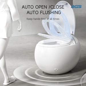 Keramik mewah desain peralatan sanitasi kamar mandi garis emas bentuk telur lemari air lantai satu bagian mangkuk Toilet - Product Image 3