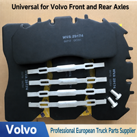 Plaquettes de frein Volvo FM 21496550, 23149532, 29174 Universelles pour essieux avant et arrière, Marque japonaise, Lot de 4