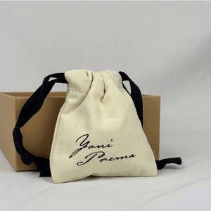 ถุงผ้าฝ้ายพับได้แบบมีเชือกผูก พร้อมพิมพ์โลโก้ตามสั่ง รีไซเคิลได้ - Product Image 2