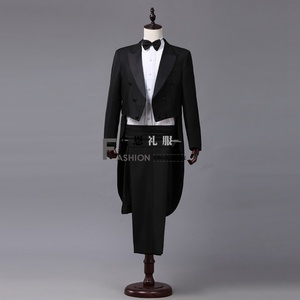 <span class=keywords><strong>Costume</strong></span> pour <span class=keywords><strong>homme</strong></span> avec queue-de-pie, style classique moderne, blanc <span class=keywords><strong>et</strong></span> <span class=keywords><strong>noir</strong></span>, style basique, veste de scène pour chanteur, magicien - Product Image 3