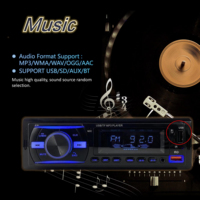 Radio para Coche 1 Din con Pantalla LCD Reproductor MP3 Estéreo con Control Remoto USB SD FM y Control por Aplicación