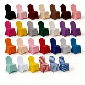 Housse de chaise extensible en spandex pour mariage, fête, banquet, événements – Blanc, Or, <span class=keywords><strong>Noir</strong></span>, Multicolore – Vente en gros - Product Image 1