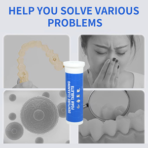 Comprimés de nettoyage pour appareils dentaires en plastique blanchissants et sans taches pour aligneurs Invisalign, prothèses dentaires, protège-dents - Product Image 3