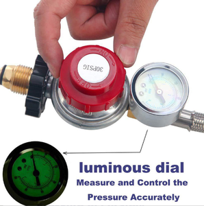 สายถักสแตนเลสปรับแรงดันได้ 0-30 PSI สำหรับแก๊ส ขนาด 5 ฟุต 12 ฟุต ขายดี - Product Image 2