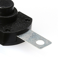 Interrupteur miniature à bouton-poussoir étanche en plastique ABS PA66 résistant à la chaleur, M 12mm, 12V, 1NO1NC, noir, 1A 250V AC, 10000 cycles, -25~85°C, pour usage domestique