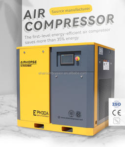Kompresor Udara Sekrup Magnet Permanen Kecepatan Variabel Airhorse 37kw 55kw 75kw dengan Kontrol Jarak Jauh Wifi - Product Image 4