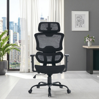 Chaise de bureau ergonomique en maille respirante avec appui-tête réglable, prix usine, fournisseur de chaises de bureau en maille respirante