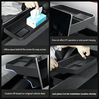 Boîte de rangement double couche pour tableau de bord, compatible avec Tesla Model Y Juniper/Model YL 2025.