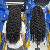 Perruque frontale en dentelle HD en cheveux humains vierges bruts, densité 400, style bouclé Pixie, pour la vente en gros aux fournisseurs de perruques en cheveux humains vierges et bruts