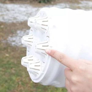 <span class=keywords><strong>Maceta</strong></span> de plástico cilíndrica alta con grano <span class=keywords><strong>horizontal</strong></span> para plantas verdes, venta al por mayor para fabricantes - Product Image 2