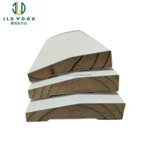 Wood moulding White painted solid wood decorative timber skirting board