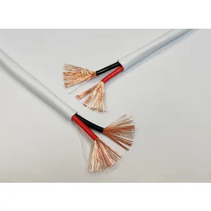 Professional OFC Oxygen Free Copper 2 Core 12AWG 14AWG 16AWG 18AWG 150M 500 Feet Flexible White Audio Loud Speaker Cable Wire