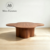 Table basse moderne en bois massif de chêne naturel pour salon, ensemble de tables basses de luxe nordique pour extérieur, personnalisable