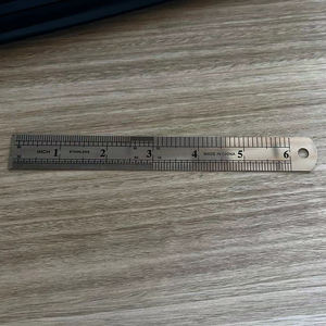 Règle droite en acier inoxydable, x 15cm ou 6 pouces, outil de mesure de précision, Double face, pour apprentissage, papeterie de bureau - Product Image 5