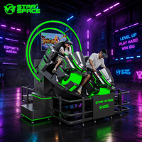 Simulateur de moto VR commercial pour 2 joueurs, machine d'arcade à mouvement pour parcs d'attractions, FEC et centres de divertissement