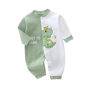 Body de bebé de manga larga de algodón peinado con estampado para niños y niñas, 59cm, 66cm, 73cm, 80cm, ropa de otoño e invierno - Product Image 5
