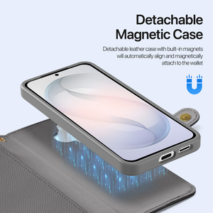 เหมาะสำหรับเคสโทรศัพท์แบบกระเป๋าหนังใส่บัตร S26 Plus พร้อมกระเป๋าแม่เหล็กแบบถอดได้ 2-in-1, เคสป้องกัน S26, สายคล้องคอสุดเทรนดี้ - Product Image 6