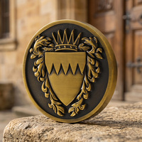 Pièce de monnaie commémorative personnalisée en alliage de zinc avec logo 3D en relief, script arabe, pièce en laiton pour le tourisme, souvenir de bureau