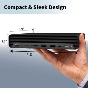 Computadora de Escritorio <span class=keywords><strong>HP</strong></span> <span class=keywords><strong>ProDesk</strong></span> <span class=keywords><strong>800</strong></span> G9 Mini para Negocios, Procesador I5/I7/I9 |   8GB de RAM | 512SSD |   Wi-Fi 6 - Product Image 2