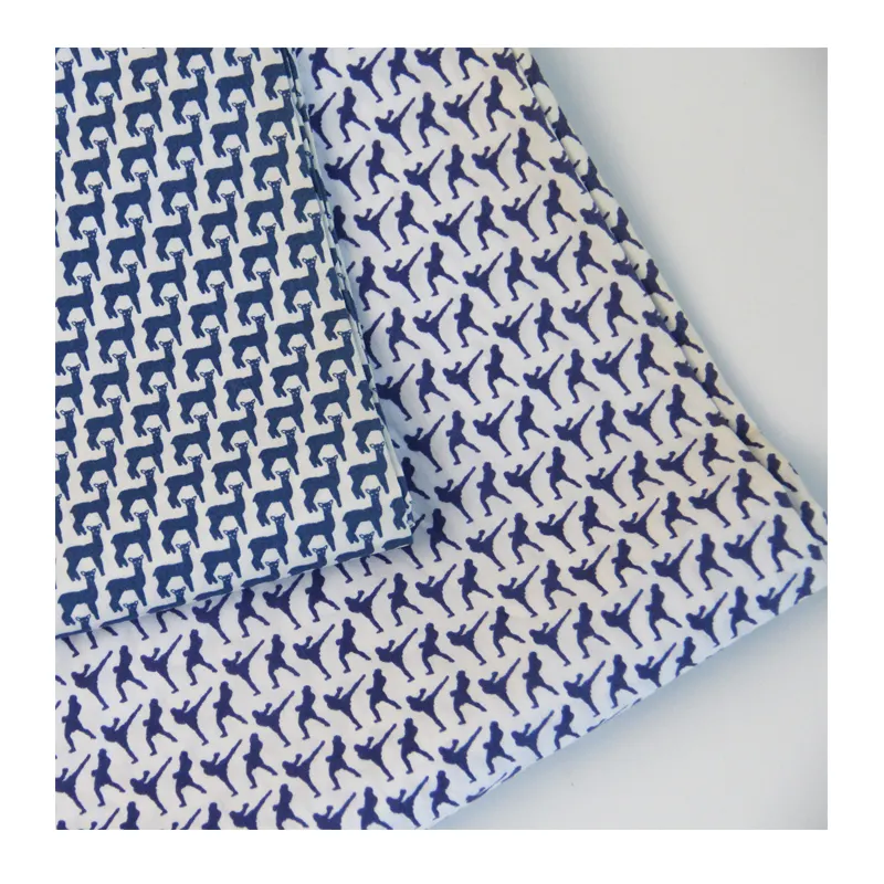 Custom design printing woven plain 100% cotton shirting fabric textile for men clothes