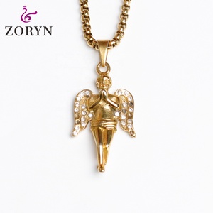 Colgante de Calavera Pirata Chapado en Oro con Cristales de Imitación, Estilo Hip Hop Punk Náutico Vintage, Joyería de Moda de Acero Inoxidable para Hombres y Mujeres - Product Image 4