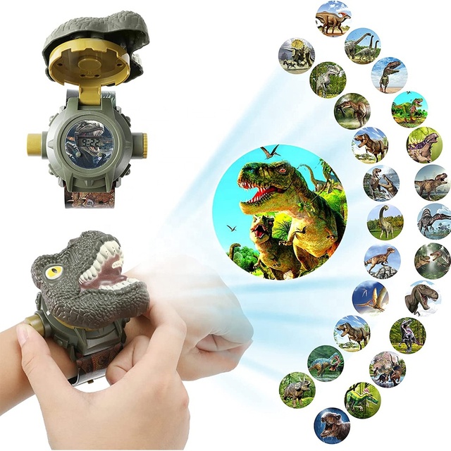 24 Dinosaur Projection Patterns Cartoons Kids Digital Dinosaur Watch Toys for Children Dinosaur Watch Toys for Boys Girls