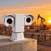 Caméra thermique offshore 1080p grand angle longue portée pour la surveillance des infrastructures pétrolières, gazières et marines avec détection de mouvement et alarme