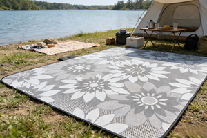 Tapis d'extérieur faciles à nettoyer, en plastique PP, pour pique-nique et camping - Product Image 3