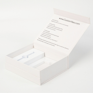 Luxury logo Recyclable White Magnetic Closure Paper Board Gift Packaging <b>Box</b> and Premium Custom Rigid logo Paper Gift <b>Box</b> - Product Image 1