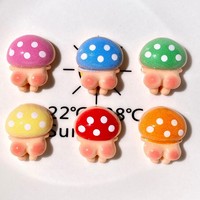 Populaire design paddenstoel resin ornament miniatuur platte achterkant resin mallen paddenstoel resin bedels voor decoratie