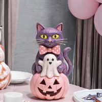 Lanterne en résine fantôme citrouille d'Halloween faite à la main pour décoration de fête