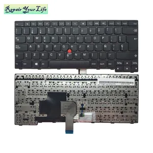 Originele Laptop Toetsenbord Sp Spaans Voor Lenovo E450 E455 E450C T450 W450 SN20E66184 PK130TR3A30 Zwart Met Rode Wijzend Cap