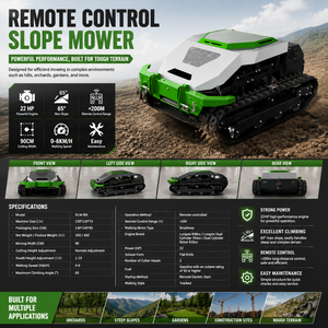 Livraison Gratuite Tondeuse Robotique à Chenilles 500mm de Largeur de Coupe, à Essence, Télécommandée, Tout-Terrain, pour Usage Agricole - Product Image 2