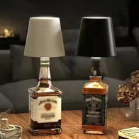 Lampe de Nuit Portable à Intensité Variable pour Bar, Lampe de Table LED Rechargeable sans Fil avec Contrôle Tactile en Forme de Bouteille de Vin