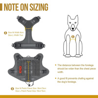 Harnais tactique Molle robuste avec système Molle, en tissu Oxford anti-traction, maille 3D et sangle en nylon pour chien de grande taille