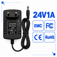 Adaptateur secteur mural AC/DC 24V 1A 24W 100-240V avec prises US, EU, UK, AU, compatible ODM/OEM
