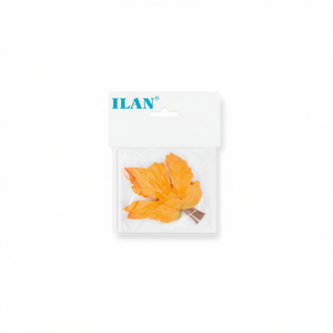 Hojas de arce artificiales ILAN de 11 cm, 4 piezas, decoraciones de otoño para manualidades - Product Image 2