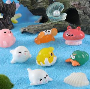 Accesorios de decoración de paisaje 3D animales marinos artesanía de resina miniatura estrella de mar pulpo adornos de resina - Product Image 2