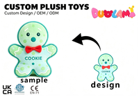Boneka Gingerbread Man Lucu Buatan Khusus untuk Hadiah Natal dan Pajangan Pesta Boneka Gingerbread Man