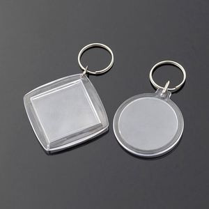 X48 Porte-clés transparent vierge en acrylique pour photos, mini album photo, porte-clés à insérer des photos, porte-clés vierges DIY - Product Image 1